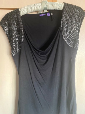 Mexx t-shirt used, black with black matte sequins, size M