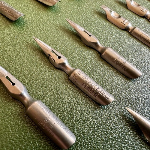 Collectible dip pen nibs used, lot of 42 pieces