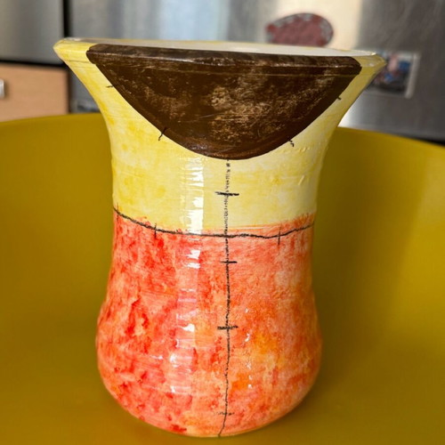 Decorative vase like new, unique alternative style, 15 cm
