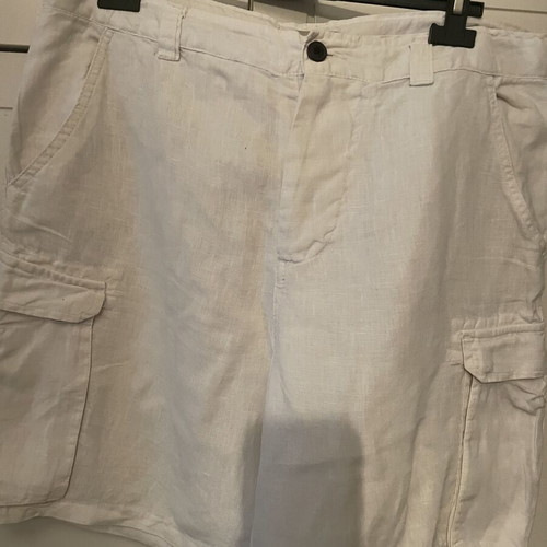 Zara men's linen bermuda shorts like new, size 42, sugar color