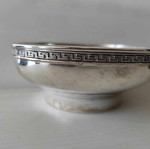 Silver-plated serving bowl used