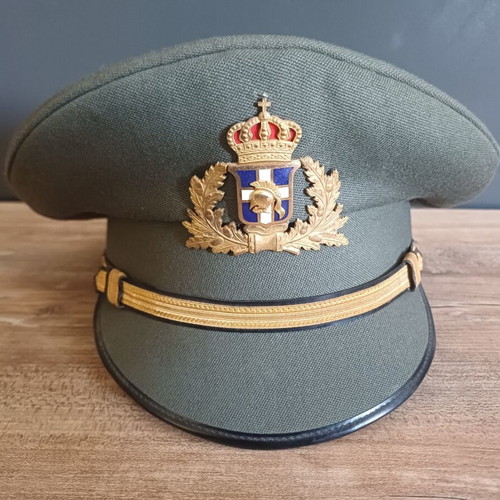 Military cap used, Greek army officer's peaked hat