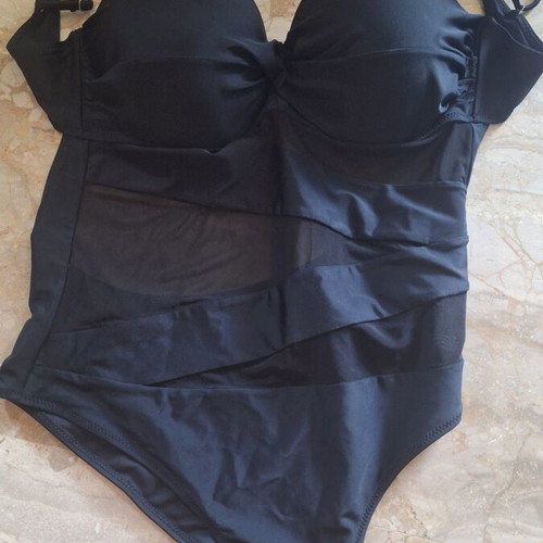 Swimsuit size 54 black, new with transparency