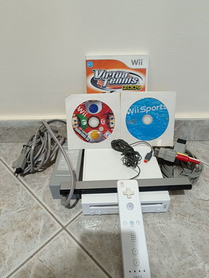 Nintendo Wii λευκό πακέτο μεταχειρισμένο με Wii2HDMI και 3 παιχνίδια
