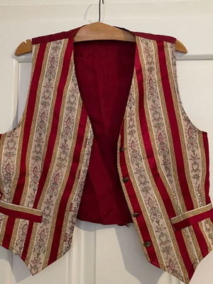 Vintage brocade waistcoat 80s like new, size M 38 10