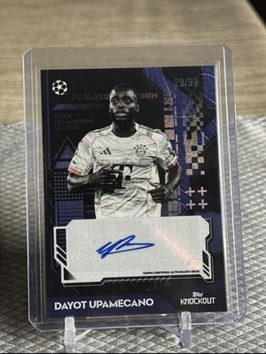 Topps Uefa Club Competitions Knockout 2025-26 Dayot Upamecano auto like new