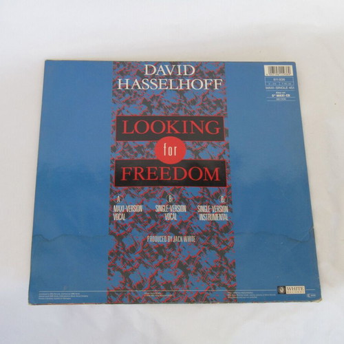 David Hasselhoff Looking for Freedom Maxi-Single 45t used, 1988