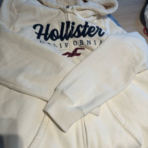 Hollister φούτερ με κουκούλα σαν καινούργιο, άσπρο, μέγεθος L
