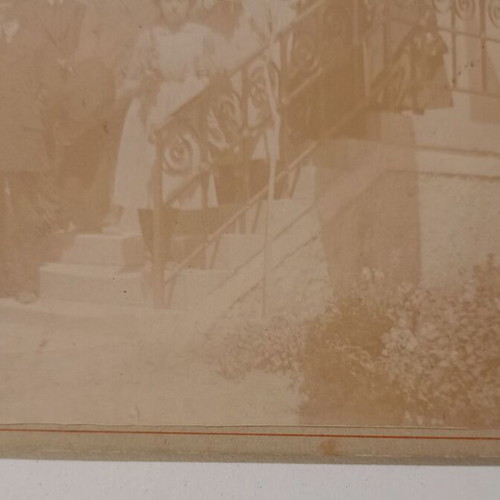 Thick cardboard photo used, small, possibly family