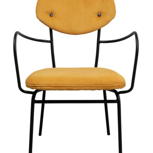 Viola dining chair yellow fabric made to order