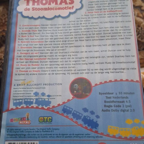 Thomas de Stoomlocomotief Deel 8 Rock ŉ Roll DVD like new, Dutch language
