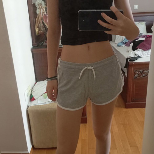Grey shorts, size S / 36 / 8, white trim