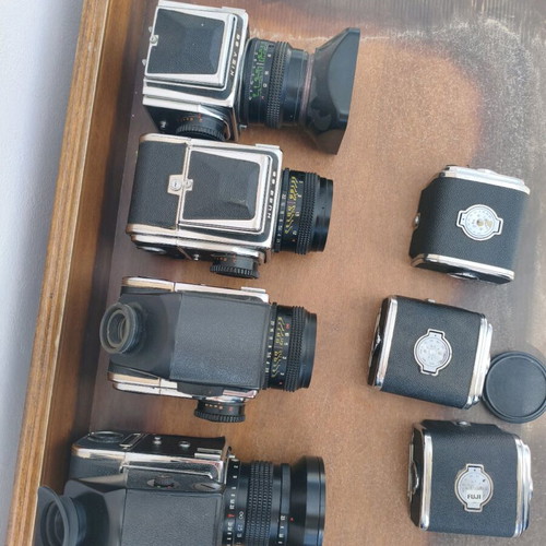 Kiev 88 SLR cameras used, set of 3 bodies with 150 mm lens
