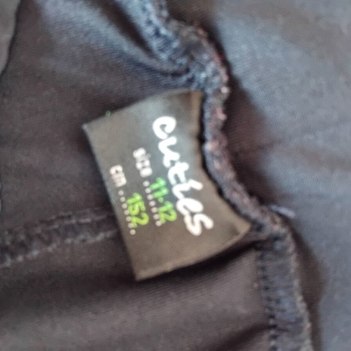 Black leggings for girls 11-12 years like new