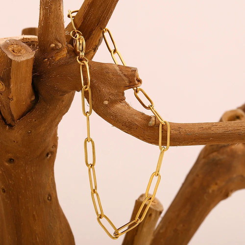 18K Gold Plated Necklace 55cm Length, 6macro Thickness, New