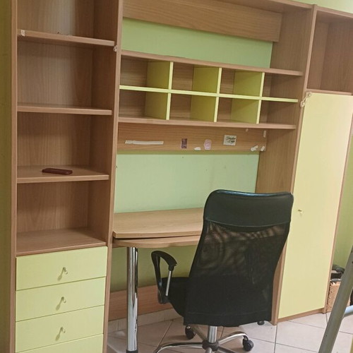 Bedroom furniture set used with bunk bed, storage, and desk