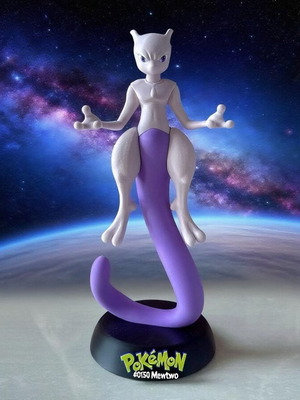 Mewtwo figure with 30 cm base