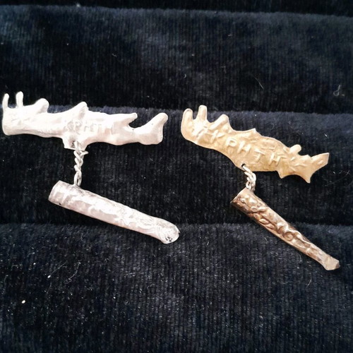 Silver Cretan pins set from old bombonieres