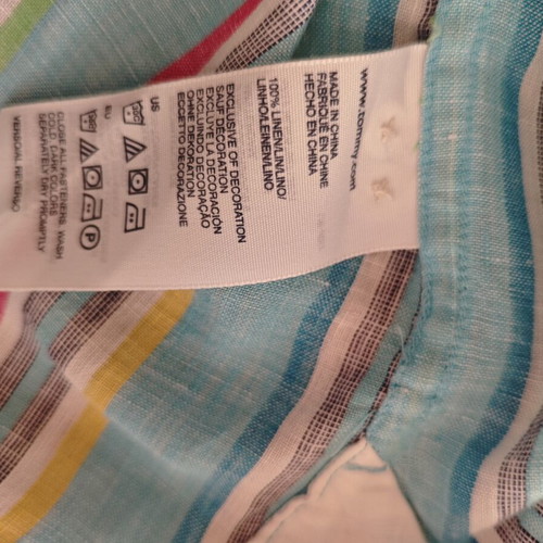 Tommy Hilfiger linen shirt striped medium like new