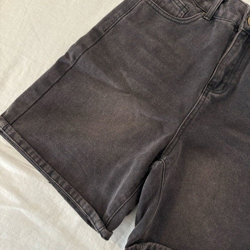 Denim shorts size M high waisted gray-brown like new