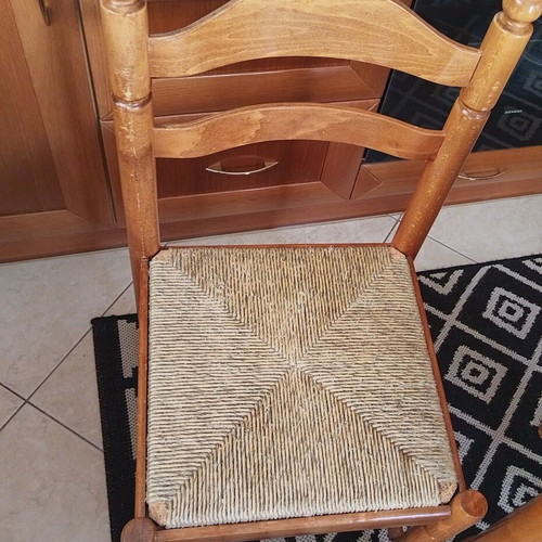Kitchen dining table with glass top and 4 chairs