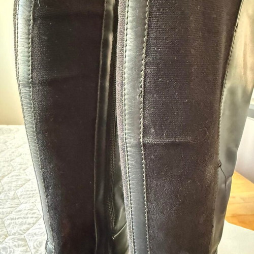 Women's leather boots used, size 37, black