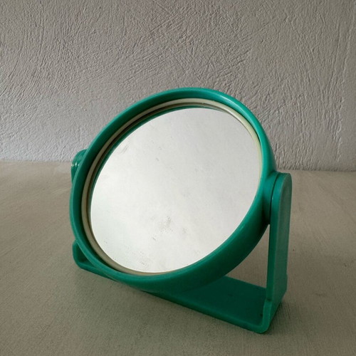 Turquoise Double-Sided Table Mirror like new