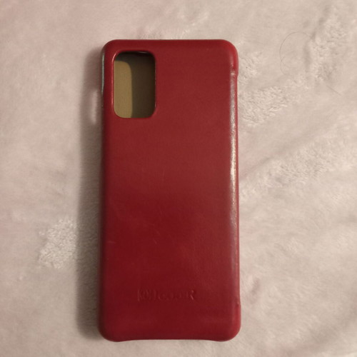 Samsung S20+ luxurious leather case red like new