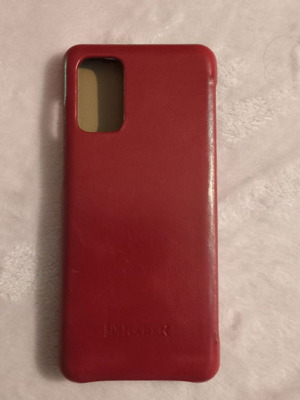 Samsung S20+ luxurious leather case red like new