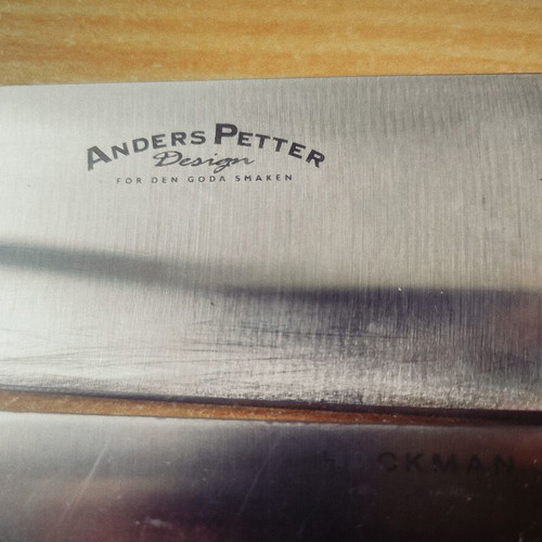 Anders Petter chef knives and Hackman stainless steel knives
