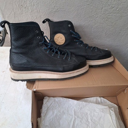 Converse All Star leather boots with anatomical sole, black, size 42.5