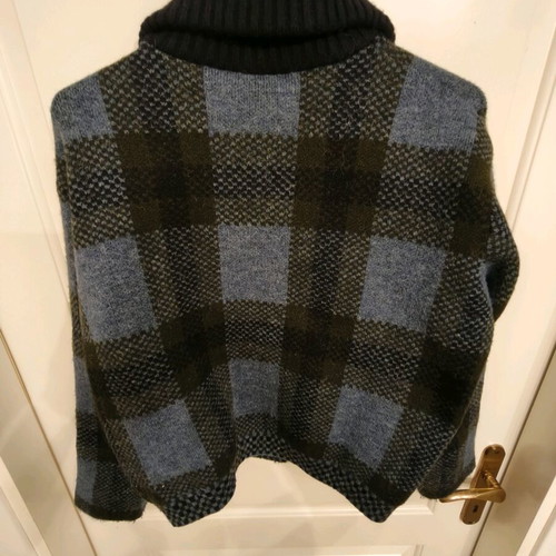 Zara Checked Knit Bomber Jacket like new, knitted checked cardigan