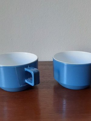 Σετ 2 Ποτήρια Καφέ Olympic Airways HHP Threeline Melamine καινούργια