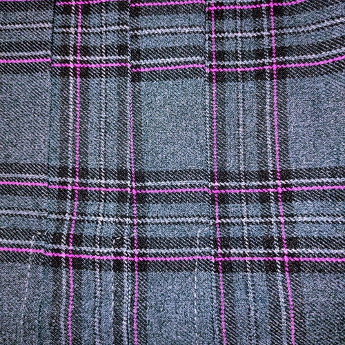 Encuentro gray pink plaid mini pleated skirt used, XS