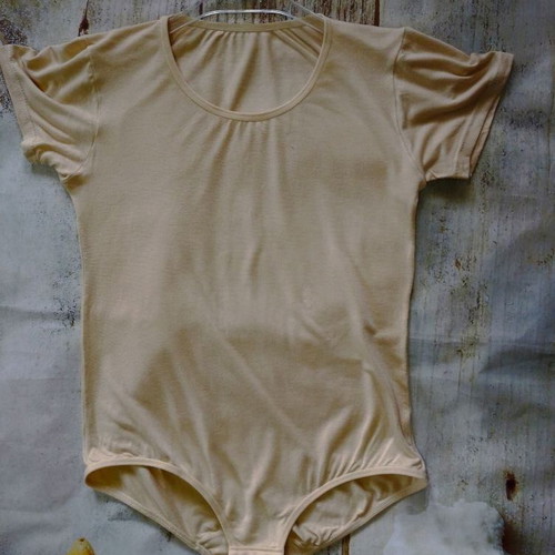 Basic beige bodysuit, one size, made in Italy