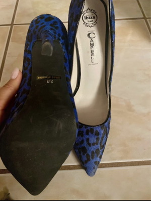 Jeffrey Campbell high heels used, size 38, black and blue