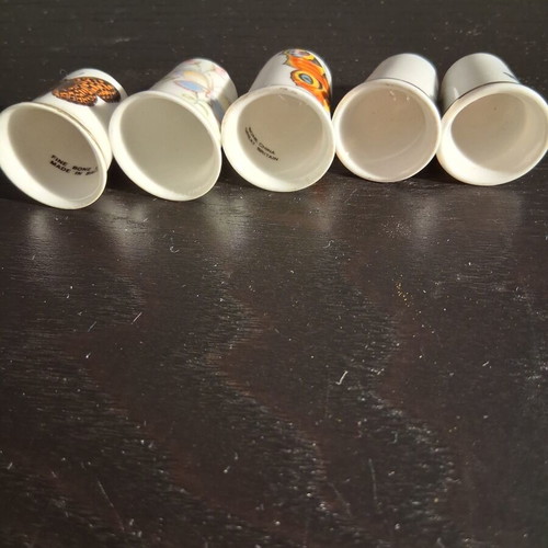 Vintage porcelain thimbles with butterfly, like new