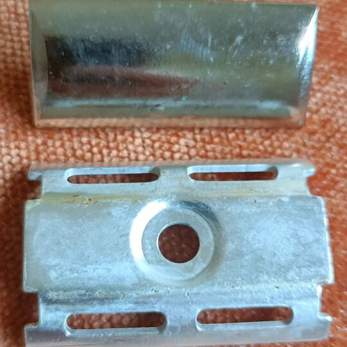 Vintage twist-to-open safety razor used