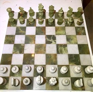 Μαρμάρινη σκακιέρα διαστάσεων 40x40