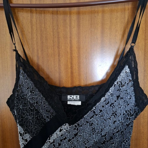 Mini elastic dress with straps like new, XS/S, black and gray