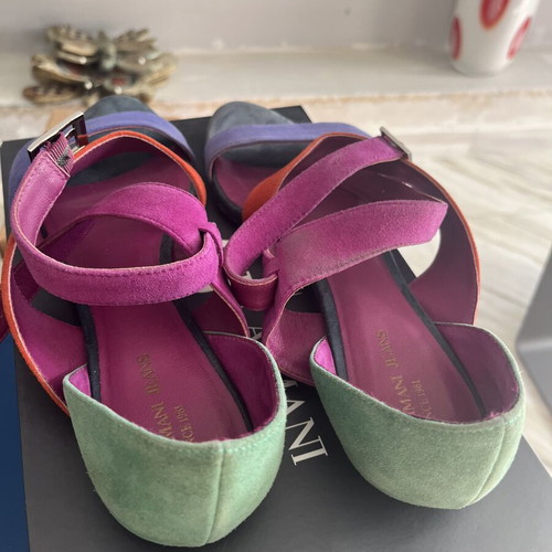 Armani Jeans sandals size 38 like new, multicolor