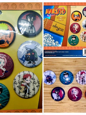 Naruto collection of 6 new colorful badges