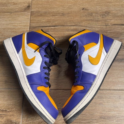 Air Jordan 1 Mid Lakers sneakers μεταχειρισμένα νούμερο 44.5