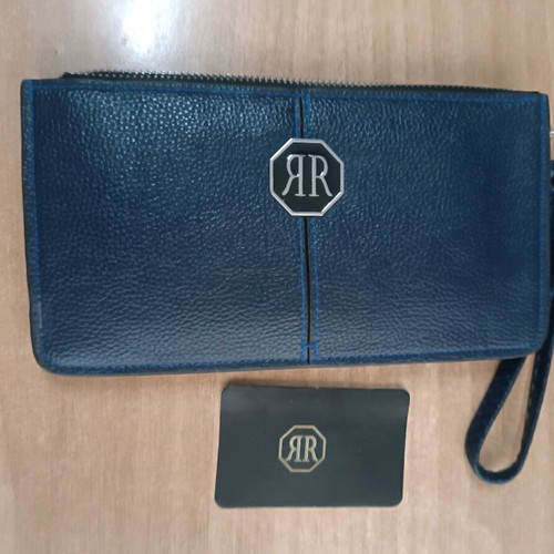 Women's wallet new blue with zipper and strap