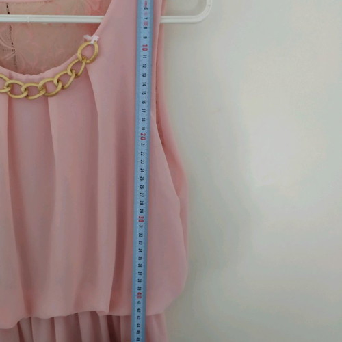Maxi summer dress romantic pink color new