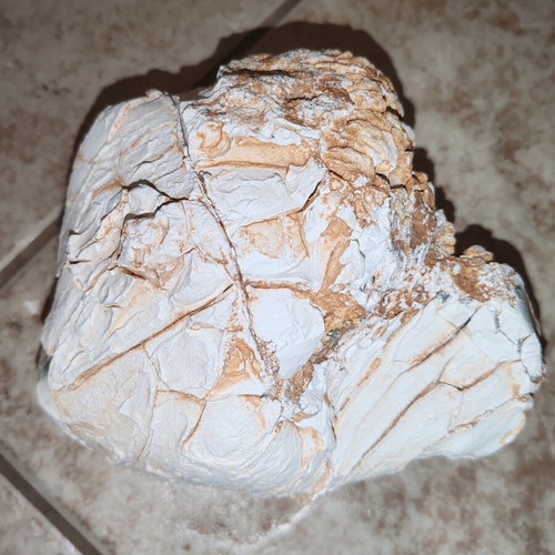 Rock with probable agate, white coating, 1.5kg, like new, from northern Evia