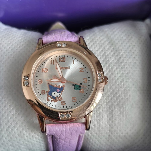 Kuromi Kids Watch with Purple Strap and Gift Box new