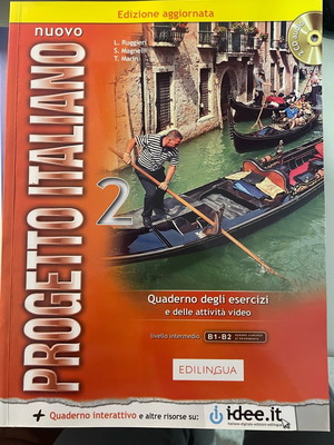Progetto Italiano 2 B1-B2+ exercise book used with 2 CDs