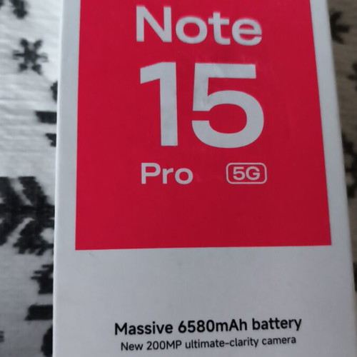 Xiaomi Redmi Note 15 Pro 5G smartphone like new, black, 8/256GB