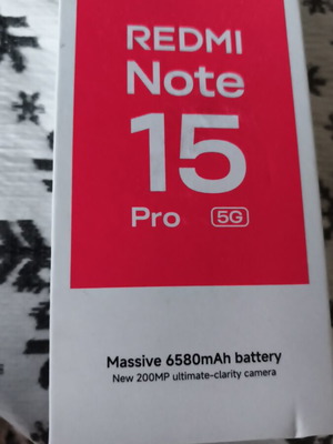 Xiaomi Redmi Note 15 Pro 5G smartphone like new, black, 8/256GB